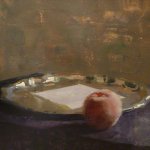 Jon Redmond, 68 PA Hill Climb with Peach, 2012, oil on mylar mounted on panel, 13 x 18 inches