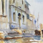 John Singer Sargent, Zattere, Spirito Santo and Scuola, c. 1902 Watercolor 9 ½ x 13 ¼ inches