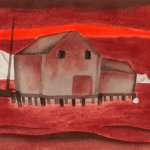 Oscar Bluemner, Red Waters, 1924 Watercolor and graphite on paper 9 ¼ x 12 ½ inches