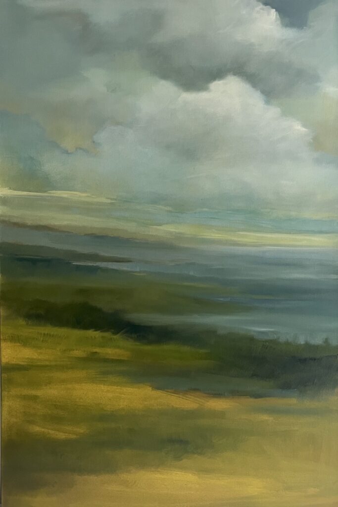 Caroline Adams, Haze, 2025, Oil on canvas, 47 x 31 1/2 inches