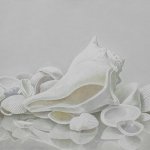Greg Mort, Shades of White, 2013, watercolor, 21 x 29 inches