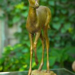 Rikki Morley Saunders, Julie, bronze, 26 1/2 x 22 1/2 x 5 inches