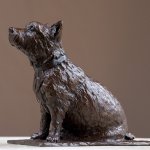 Rikki Morley Saunders, Ruffus, Bronze, 7 1/4 x 4 1/2 x 7 3/4 inches, edition of 12