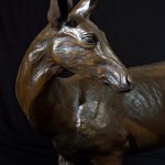 Rikki Morley Saunders, Spring Fling, 2013, bronze, 48 x 15 x 45 inches