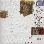 Kay Jackson, Darwin Panel: Ice Bear, 2015, Gold leaf, tempera, bole, watercolor and graphite on gessoed panel, 6 x 6 inches