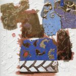 Kay Jackson, Darwin Panel: Sea Turtle, 2016, Gold leaf, tempera, bole and graphite on gessoed panel, 6 x 6 inches