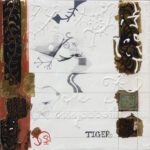 Kay Jackson, Darwin Panel: Tiger, 2012, Gold leaf, tempera, bole and graphite on gessoed panel, 6 x 6 inches