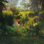 Scott Prior, Red Ball, 2012, oil on linen, 36 x 36 inches