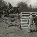 Frederic Remington (1861 - 1909), Getting Hunters in Horse-Show Form, 1895, oil on canvas, 27 1/8 x 40 inches