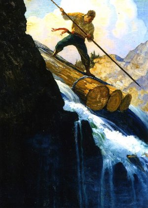 N.C. Wyeth (1882-1945), Octave Plunged (SOLD), 1920, oil on canvas, 36 x 25 inches