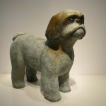 Eric Berg, Poochini, Shih Tzu, bronze, 19 x 7 1/2 x 16 inched, edition 1/7