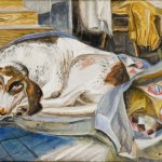 Marguerite Zorach (1887 - 1968), The Old Hound Dog, 1959, oil on canvas, 21 x 32 inches