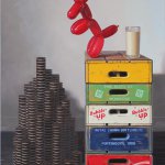 Robert C. Jackson, Strategizing, 2014, oil on linen, 40 x 30 inches