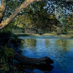 Timothy Barr, Blue Brandywine, 2014, oil on panel, 20 x 16 inches