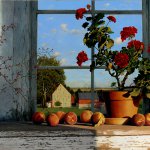 Timothy Barr, Ha'Penny Farm Still Life, 2014, oil on panel, 27 x 36 inches