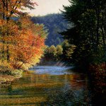 Timothy Barr, Shadows Downstream, 2014, 16 x 12 inches