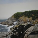 Peter Sculthorpe, Above Pulpit Rock, Monhegan Island, 2014, oil, 16 x 24 inches