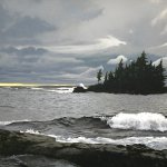 Peter Sculthorpe, Bay of Shoals, 2014, oil, 20 x 40 inches