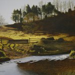 Peter Sculthorpe, Crossing the Buck Run, 2014, oil, 20 x 30 inches