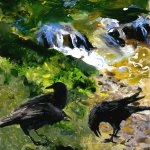 Jamie Wyeth, 3 is a Wedding, 2010, combined mediums on toned board, 16 x 20 inches