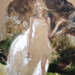 Jamie Wyeth, Study for Sleepwalker, 2013, combined mediums on paper, 24 x 18 inches