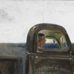 Jamie Wyeth, The Pickup, 2008, combined mediums on Bainbridge "Grain" archival paper board, 25 1/2 x 35 1/2 inches