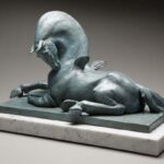 Julia Levitina, Don't Wake Juniper, Bronze, 26 ¾ x 14 ½ x 17 ½ inches, Edition of 9