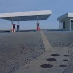 Francis Di Fronzo, The Last Chance (Part 3), 2015, Oil over watercolor and gouache on panel, 24 x 49 inches