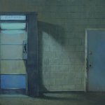 Francis Di Fronzo, The Motel (Part 1), 2015, oil over watercolor and gouache on panel, 31 x 41 inches