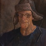 Michael Doyle, Topper, 2013, oil on masonite, 23 x 16 3/4 inches