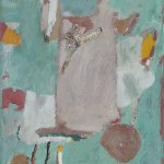 George McNeil, Tension, 1956, oil on canvas bonded to panel, 60 x 48 inches