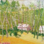 Wolf Kahn, Horticulture, 2012, oil on canvas, 24 x 24 inches