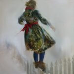 Sarah McRae Morton, American Gothic, 2018, Oil on linen, 33 x 33 inches - SOLD