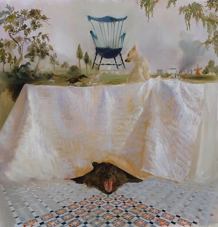 Sarah McRae Morton, Crown, 2018, Oil on linen, 35 x 35 inches