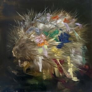 Sarah McRae Morton, Familiars (SOLD), oil on panel, 20 x 20 inches