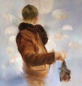 Sarah McRae Morton, Landing, 2022, Oil on linen, 24 x 25 inches