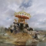 Sarah McRae Morton, Milk Sky Operetta, 2018, Oil on linen, 24 x 24 inches