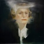 Sarah McRae Morton, Saint Vincent's Halo, 2022, Oil on panel, 16 x 16 inches