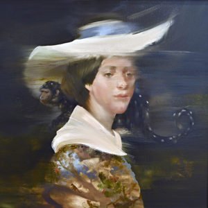 Sarah McRae Morton, The Naturalist, 2019, Oil on panel, 24 x 24 inches