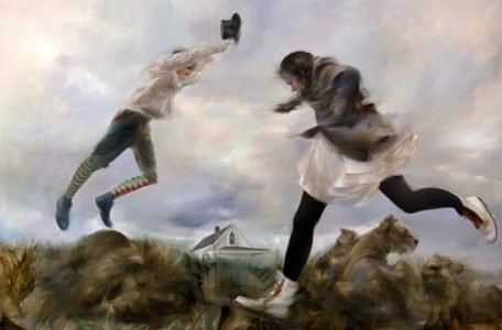 Sarah McRae Morton, The Shepherd's Stripes, 2019, Oil on linen, 40 x 60 inches