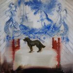 Sarah McRae Morton, Voyage of the Spaniel, 2018, Oil on mounted linen, 10 x 10 inches - SOLD