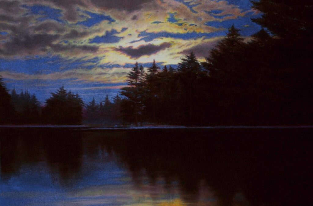 Greg Mort, Midnight Hour, 2015, Pastel on Paper, 29 x 43 inches
