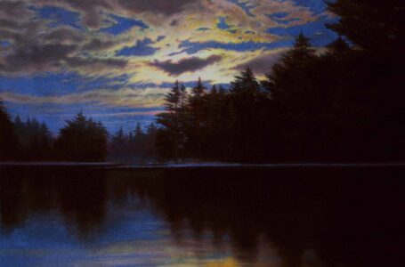 Greg Mort, Midnight Hour, 2015, Pastel on Paper, 29 x 43 inches