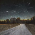Greg Mort, Perseids, 2015, watercolor, 24 x 24 inches
