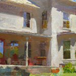 Jon Redmond, Kitchen Door, 2015 oil on board, 10 x 10 inches