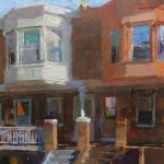 Jon Redmond, Out and In, 2015, oil on board, 10 x 10 inches