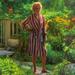 Scott Prior, Nanny in the Garden, 2008-13, oil on panel, 54 x 38 inches
