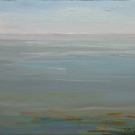 Christine Lafuente, Ocean from Harbor Point, 2015, oil on linen, 8 x 10 inches