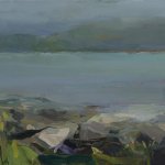 Christine Lafuente, View Across the Sound, Hazy Summer Afternoon, oil on linen, 18 x 24 inches
