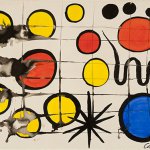 Alexander Calder, Lone Blue, 1966, gouache on paper, 22 1/2 x 30 inches